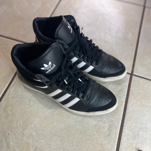 adidas Shoes Vintage Adidas Top Ten High Sleek Black White Womans